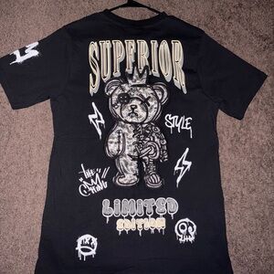 Graphic multi material style T- Shirt